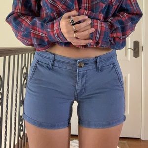 Blue midi shorts
